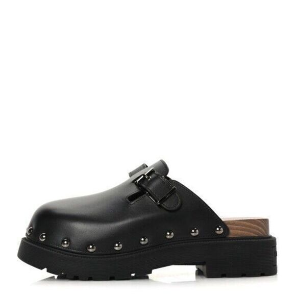 Christian Dior Diorquake Studded Black Calfskin Leather Clog Mule - Picture 1 of 11